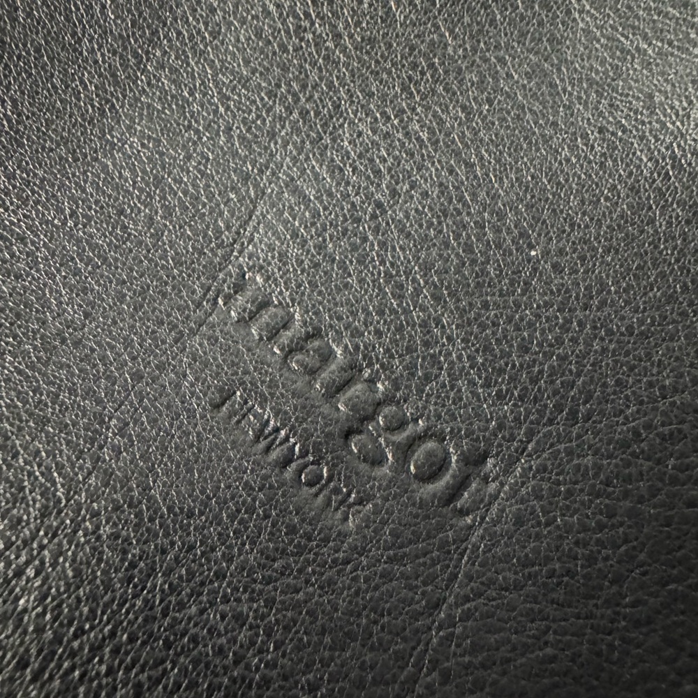 Margot Newyork Black Leather Purse ~ 100% Leather 14”W x 11”T - Picture 12 of 15